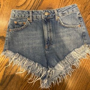 Topshop high waisted jean shorts